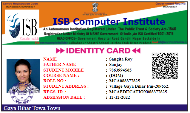 ISB  Student Id Card